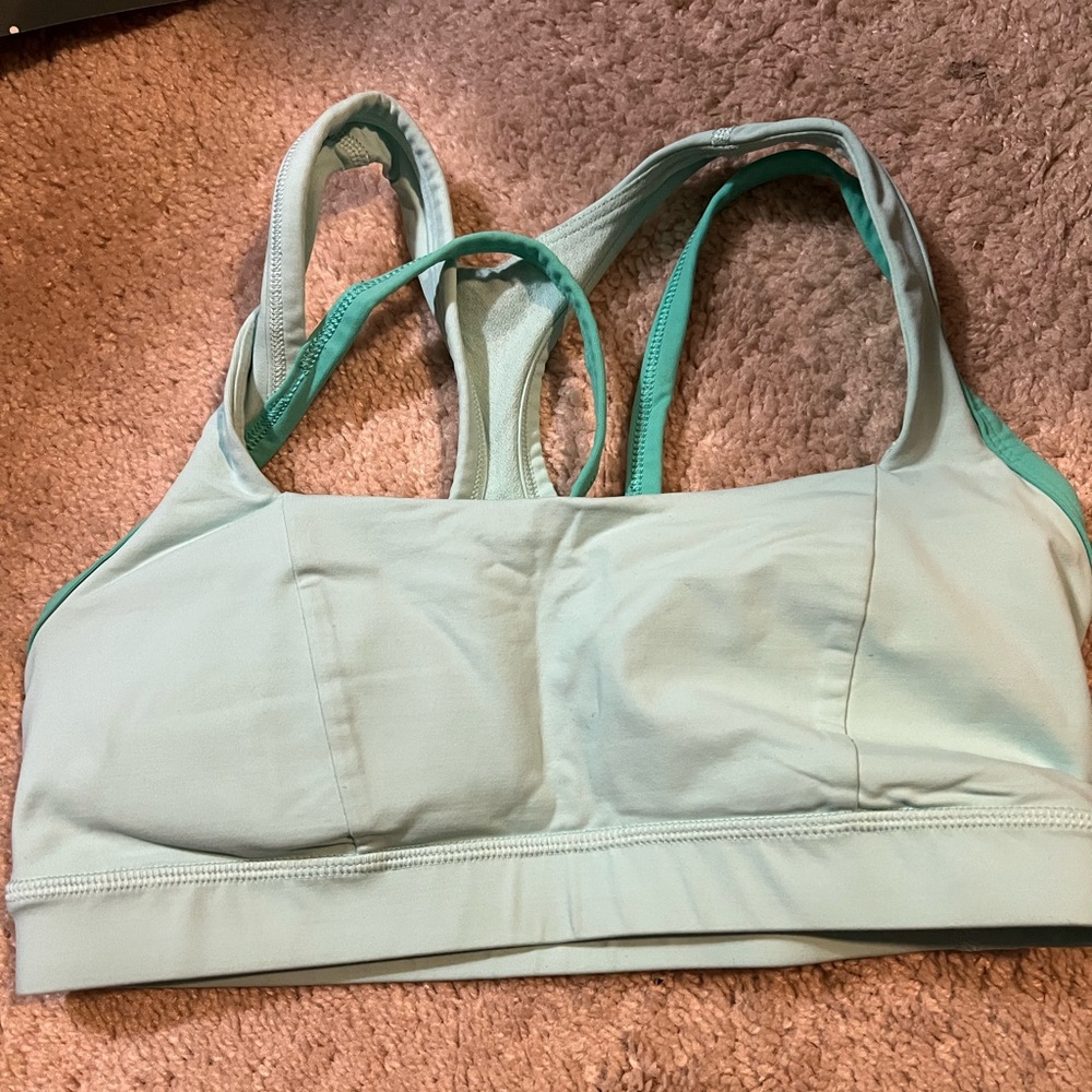 Lululemon sports bra sky Blue/aqua size 8